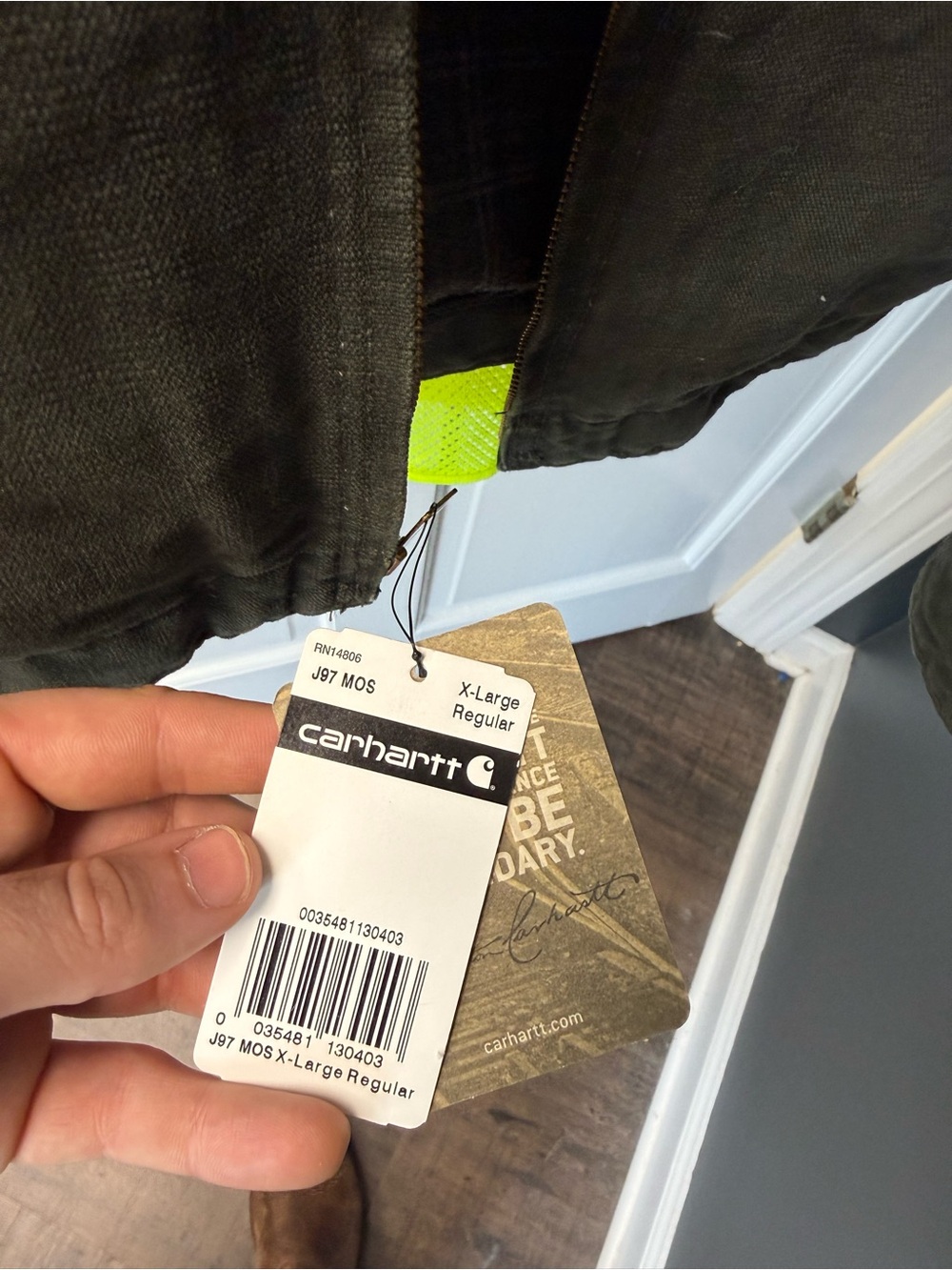 J97 90’s Vintage Moss Green Carhartt Detroit jacket. (Original Tags Never Worn) - Picture 4 of 4
